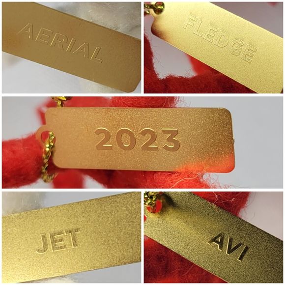 2023 Set of 4 Target Spritz Featherly Friends Valentine's Day Felt Birds Jet Avi - Picture 10 of 10